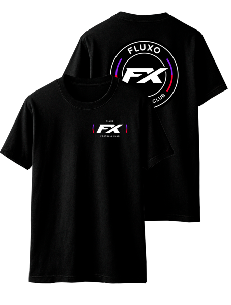 Camiseta Casual Fluxo Football Club - Logo - Preto