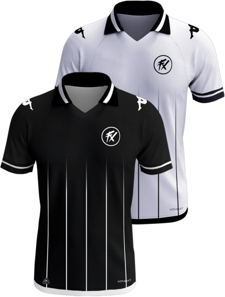 KIT Jersey Home + Jersey Away - Player Kombat Fluxo - 2025 - Preto/Branco
